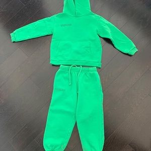 Pangaia kids track suit, green, size 9 years